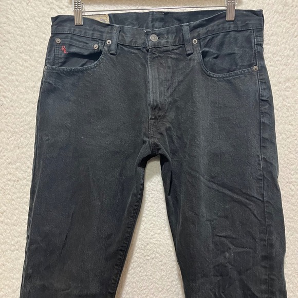 Polo Ralph Lauren Mens Black Classic 867 Straight Leg Jeans 34x34 - Picture 3 of 13